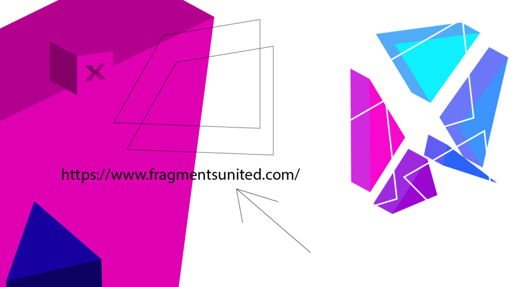 decorative image with fragments in different colors