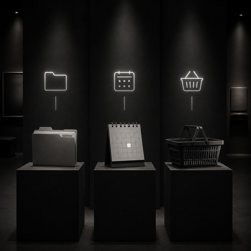 interface icons match folders and computers