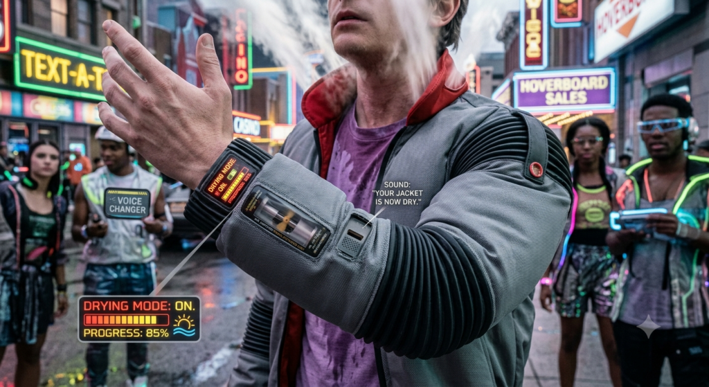 futuristic jacket with drying mode